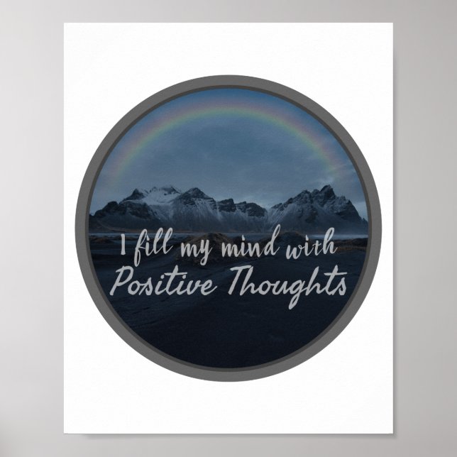 Póster palabras inspiradoras de la mañana para la autoace (Frente)