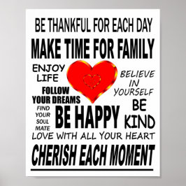 Póster Palabras inspiradoras por las que vivir