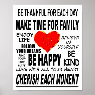 Póster Palabras inspiradoras por las que vivir