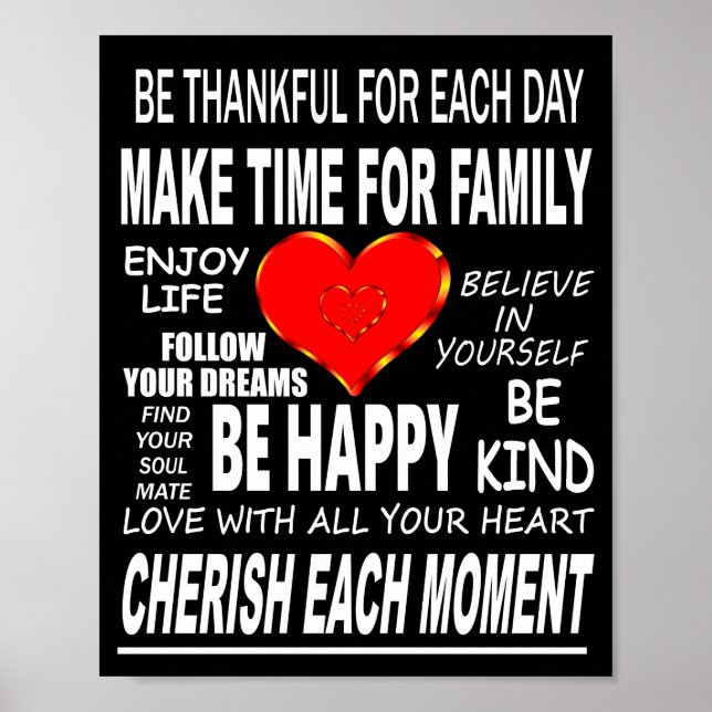 Póster Palabras inspiradoras por las que vivir (Frente)