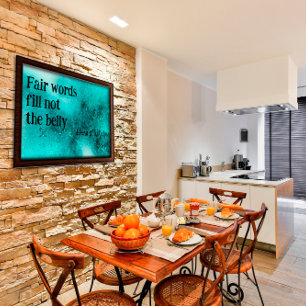 Póster Palabras justas llenan la motivación cocina Poster