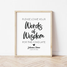 Palabras Minimalistas modernas del Rótulo de gradu