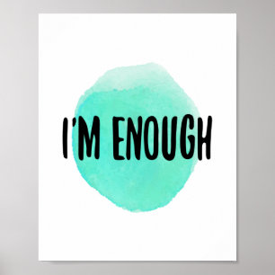 Póster palabras motivacionales de autoaceptación