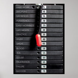 Póster Palabras Motivacionales Del Gimnasio - Placas De P