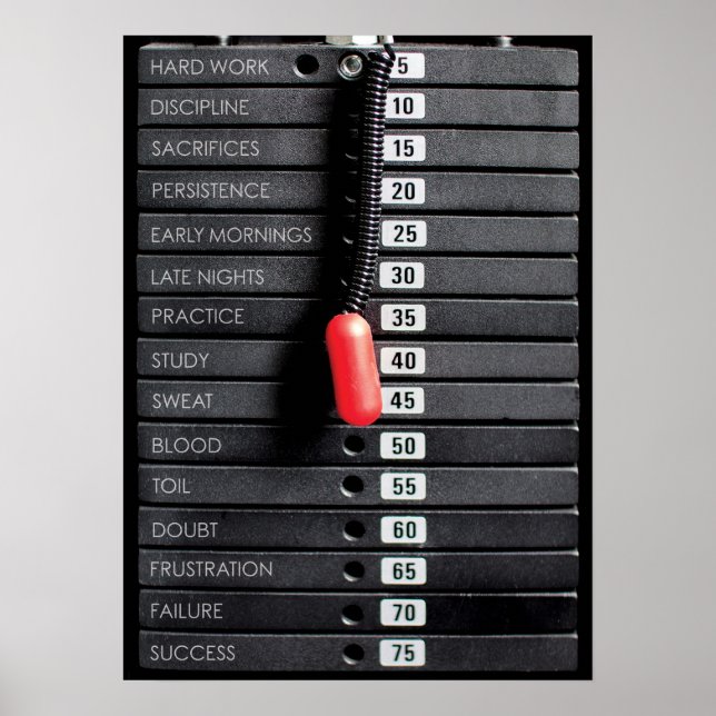 Póster Palabras Motivacionales Del Gimnasio - Placas De P (Frente)