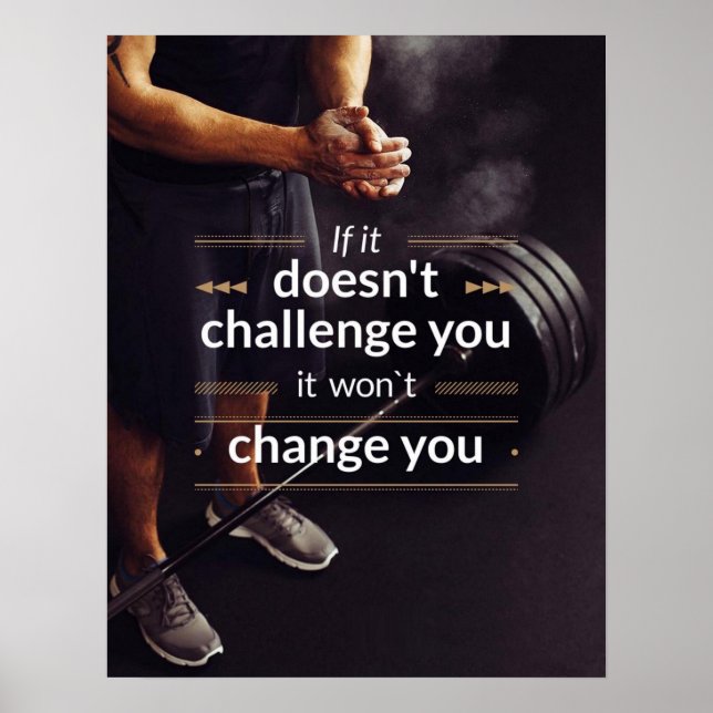 Póster Palabras motivacionales: entrenamiento (Frente)