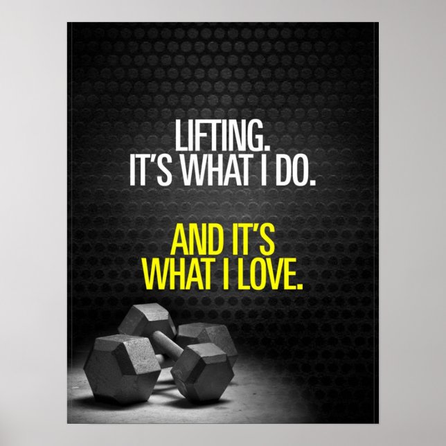 Póster Palabras motivacionales: entrenamiento (Frente)