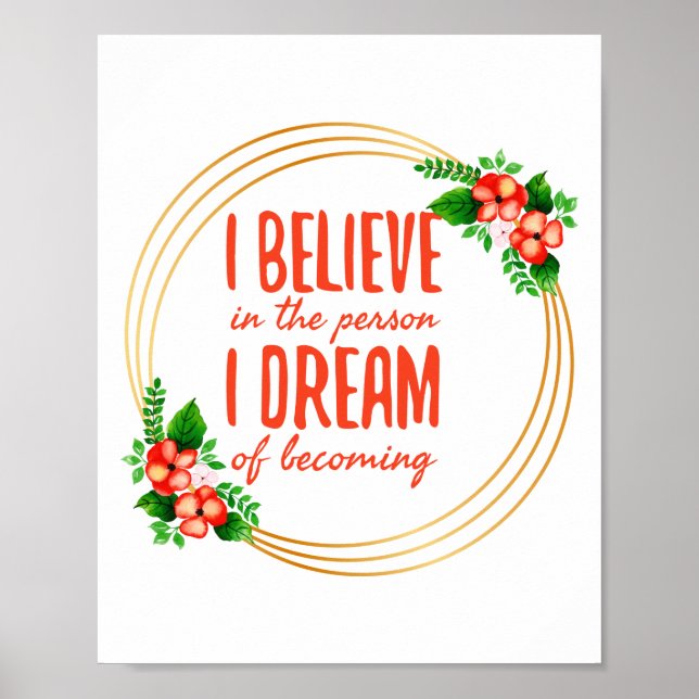 Póster Palabras motivacionales para el éxito y la lucha d (Frente)