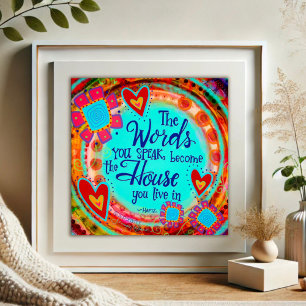 Póster Palabras que hablas Inspiradora inespiritualidad d