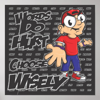 Póster Palabras que hacen daño al Poster