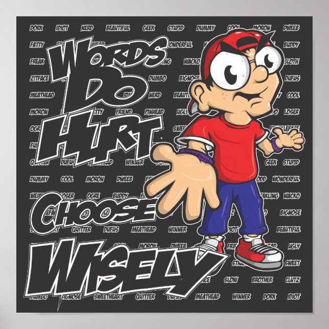 Póster Palabras que hacen daño al Poster (Frente)