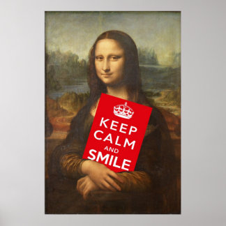 Póster Palabras Sabias De Mona Lisa: Mantengan La Calma Y