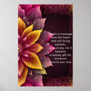 Póster Palabras sentidas: un regalo personalizado de amor