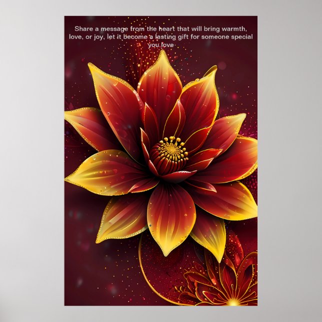 Póster Palabras sentidas: un regalo personalizado de amor (Frente)