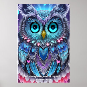 Póster Palabras sinceras de búho: un regalo personalizado