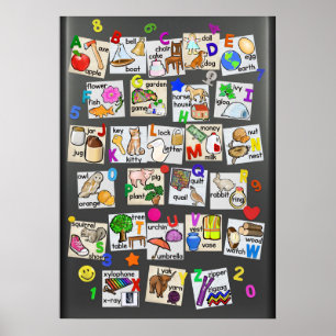 Póster Palabras visuales más otros alfabetos
