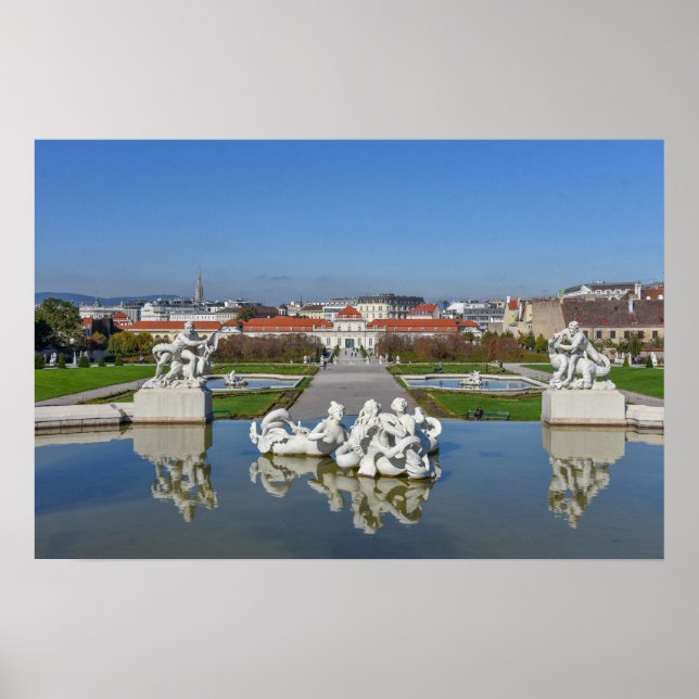 Póster Palacio Belvedere Piscina, Viena, Austria (Frente)