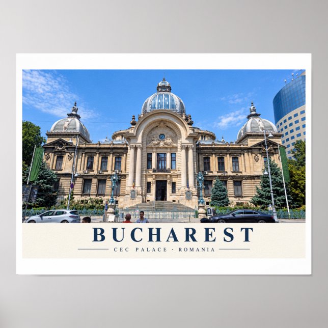 Póster Palacio CEC de Bucarest (Frente)