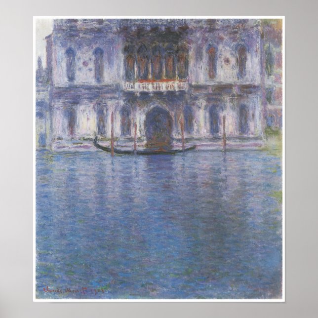 Póster Palacio Contarini, Venecia, Claude Monet (Frente)