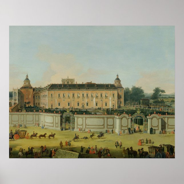 Póster Palacio de Aranjuez, 1756 (aceite sobre lienzo) (Frente)