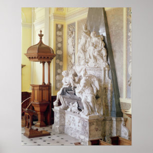 Póster Palacio de Blenheim, la capilla, c.1705