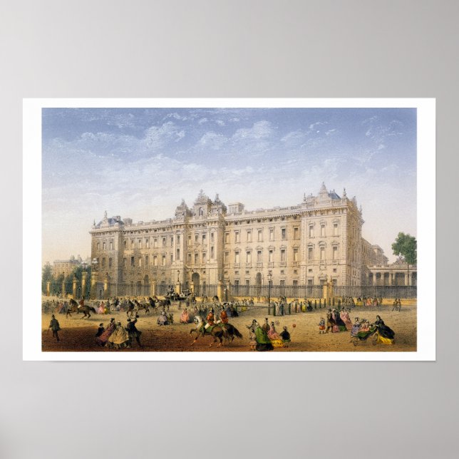 Póster Palacio de Buckingham, c.1862 (color litho) (Frente)