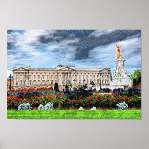 Póster Palacio de Buckingham Londres