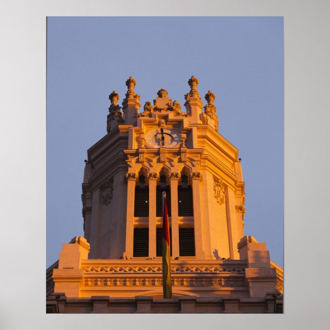 Póster Palacio de Comunicaciones, detalle de la torre, pu (Frente)