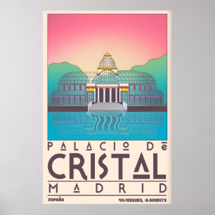 Póster Palacio De Cristal Geometría Audaz y Calma