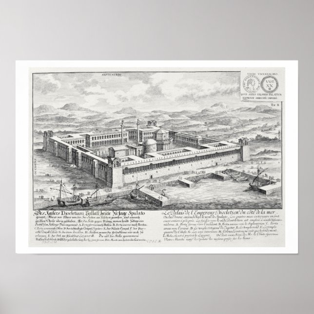 Póster Palacio de Diocleciano (245-313), Split, Yugoslavi (Frente)