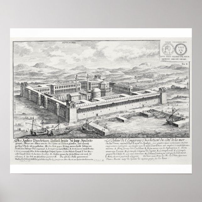 Póster Palacio de Diocleciano (245-313), Split, Yugoslavi (Frente)