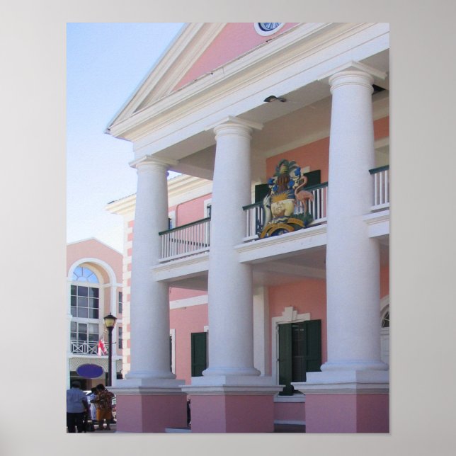 Póster Palacio de Justicia de Nassau, Bahamas (Frente)