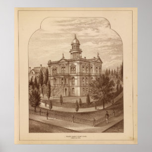 Póster Palacio de Justicia del condado de Tulare