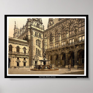 Póster Palacio de Justicia, Hamburgo, Alemania