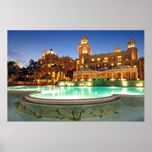 Póster Palacio De La Ciudad Perdida Y Piscina