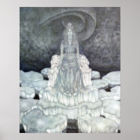 Palacio de la Reina de la Nieve por Edmund Dulac
