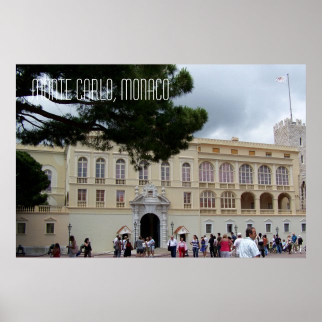 Póster Palacio de Mónaco en Monte Carlo Fotografía de Via (Frente)