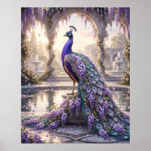 Póster Palacio de Pavo Real de Wisteria Amanecer