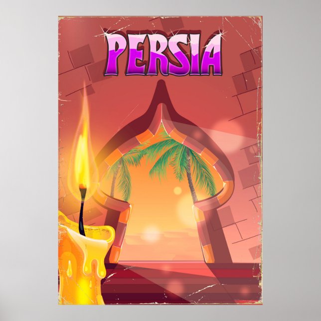 Póster Palacio de Persia en una cálida tarde. (Frente)