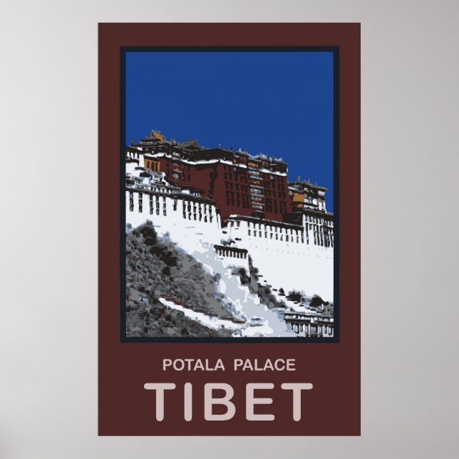 Póster Palacio de Potala Lhasa Tibet (Frente)
