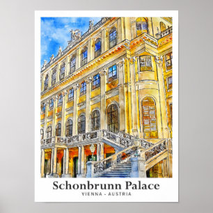 Póster Palacio de Schonbrunn Viena Austria Turística