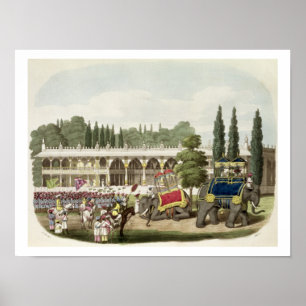 Póster Palacio de Tippoo Sahib (1749-99) grabado por T