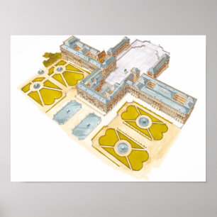 Póster Palacio de Versalles. Francia