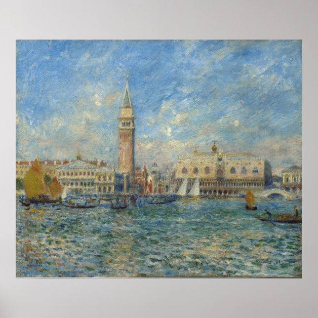 Póster Palacio del Doge, Venecia - Pierre-Auguste Renoir (Frente)
