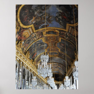 Póster Palacio del espejo Pasillo Francia de Versaille