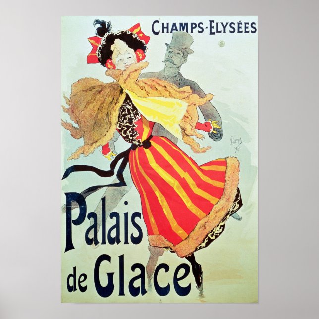 Póster Palacio del Hielo, Campos Elíseos, París, 1893 (Frente)