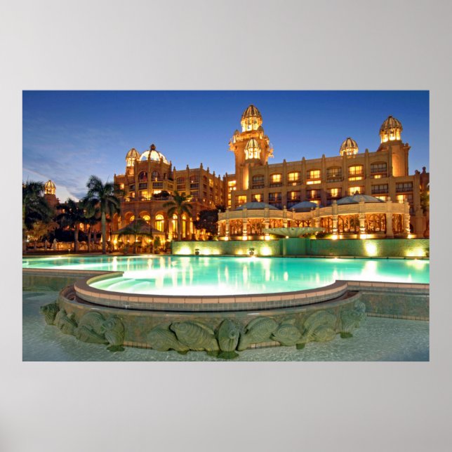 Póster Palacio del Hotel y Piscina de la Ciudad Perdida (Frente)