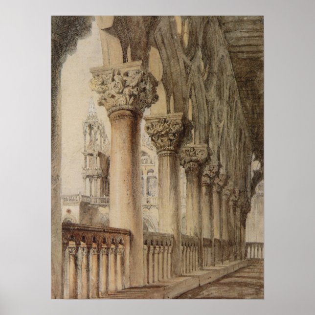 Póster Palacio Ducal (por John Ruskin) (Frente)