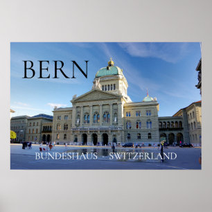 Póster Palacio Federal de Berna Bundeshaus Suiza