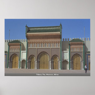 Póster Palacio, Fez, Marruecos, África